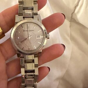 Burberry silver watch
